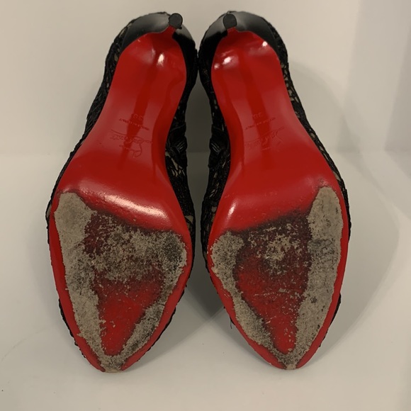 Christian Louboutin Lace Booties sz 38 - Picture 7 of 8
